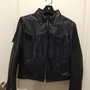 Ladies Motorcycle Jacket with Fringe